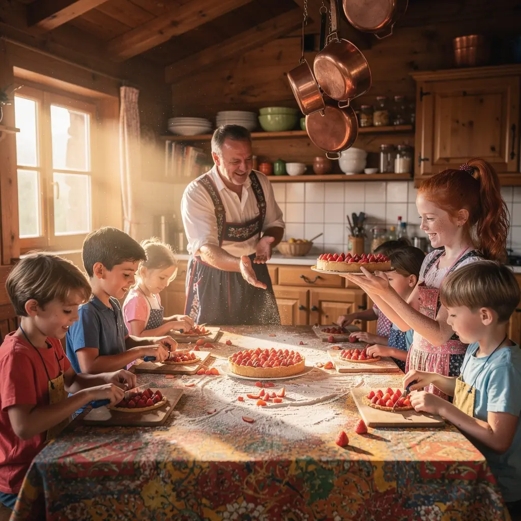Ein Lehrer, der Tipps zur sicheren Nutzung von KГјchengerГ¤ten gibt.